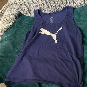 Puma Navy Tank Top with White Logo